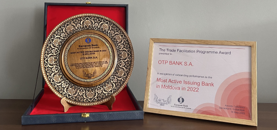 OTP Bank - “Most Active Issuing Bank in Moldova in 2022”