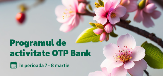 Режим работы OTP Bank в период 7 - 8 марта 2024